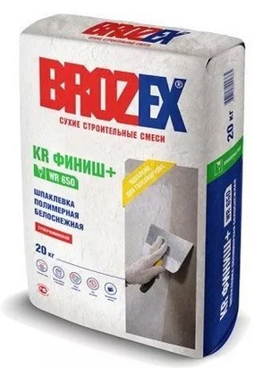 Шпатлёвка BROZEX WR 650 КR ФИНИШ+ полимерная 20 кг (64шт/пал)