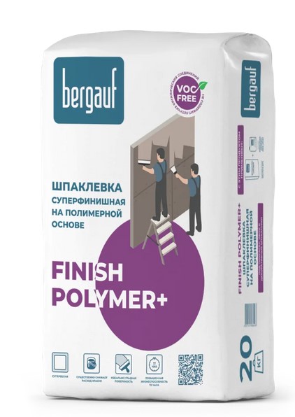Шпатлевка Bergauf Finish Polymer на полимерной основе 20к (64шт/пал).