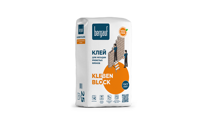 Кладочная смесь Bergauf Kleben Block для ячеистых блоков 25кг (56шт/пал)